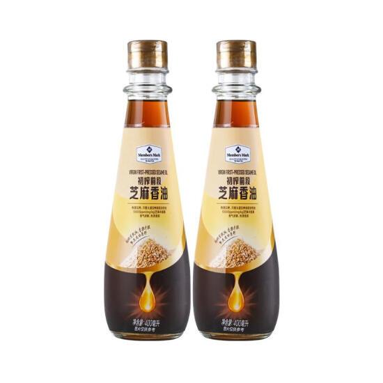 初榨前段芝麻香油 400ml*2厨房调料