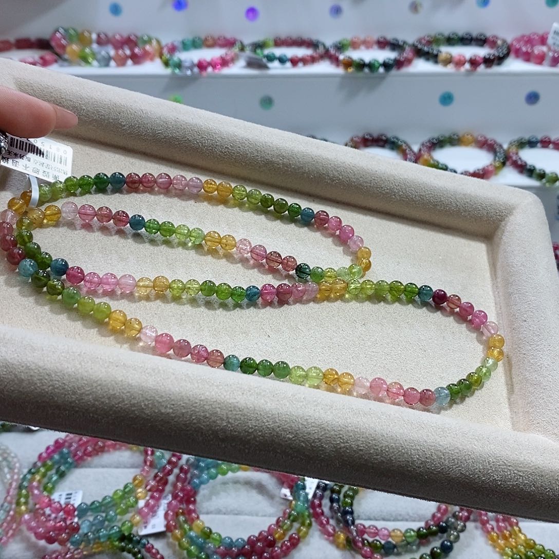 碧玺手链未镶嵌多样性发一条