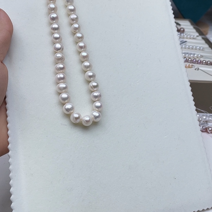 淡水珍珠颈饰未镶嵌卡9➕极光白