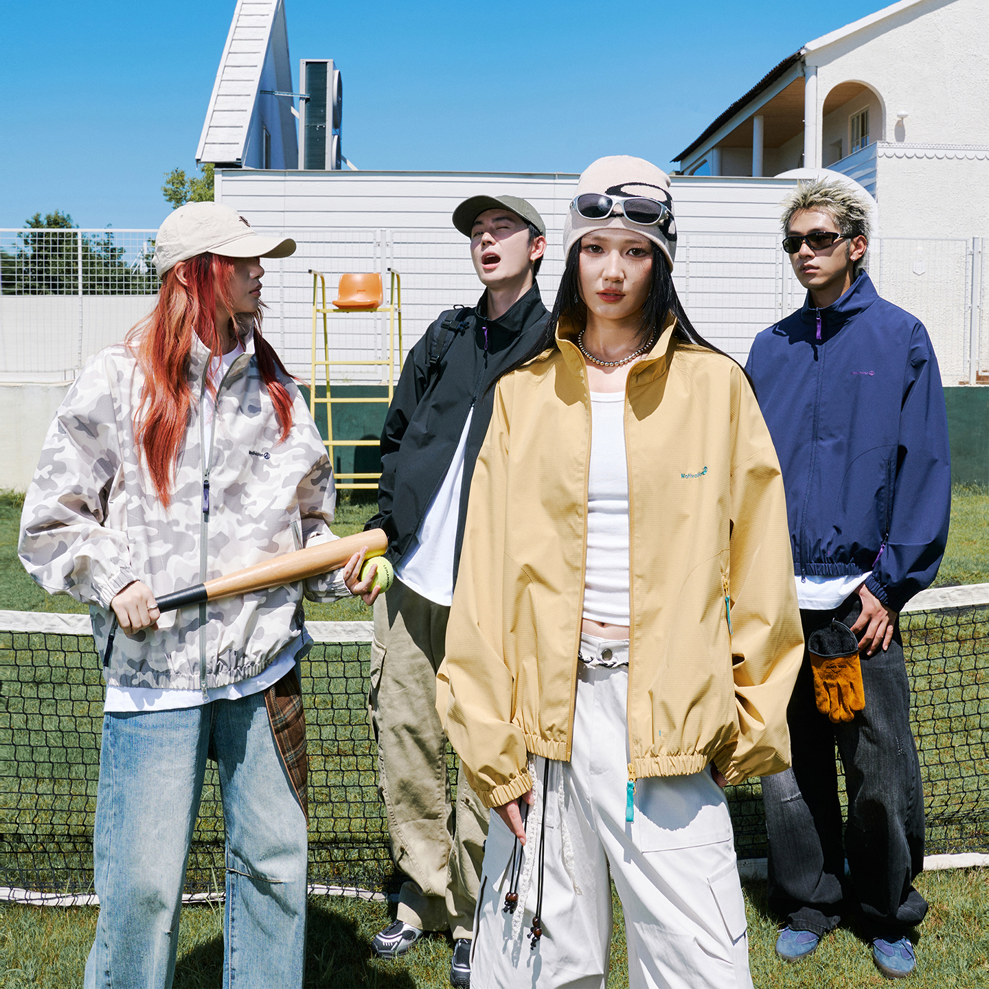 美式高街潮牌男女同款拼色立体万针刺绣双拉链迷彩防风防水夹克