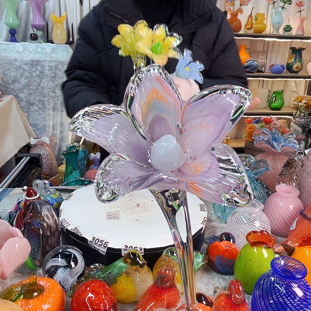 小花花家悦美居琉璃摆件