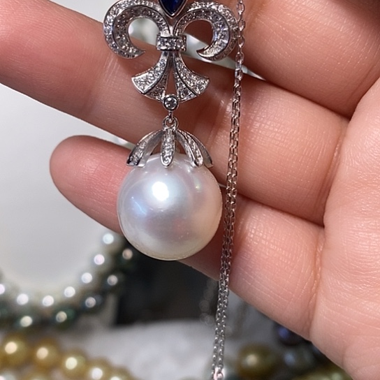 海水珍珠颈饰银S925镶嵌15.79