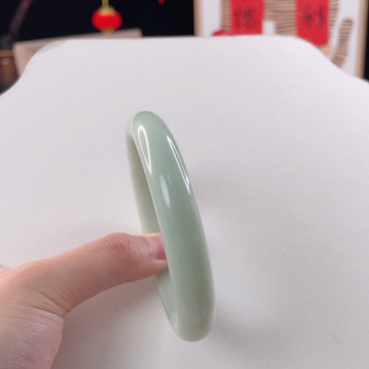 蓝田玉（蛇纹石化大理石玉）手镯未镶嵌E**i