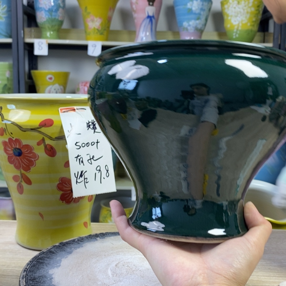 景德镇手工手绘陶瓷花盆