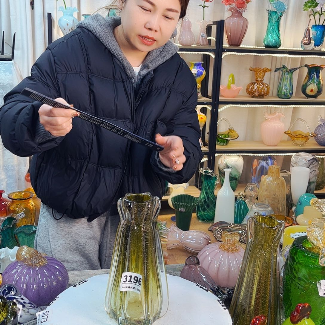 3196 家悦美居琉璃花瓶摆件