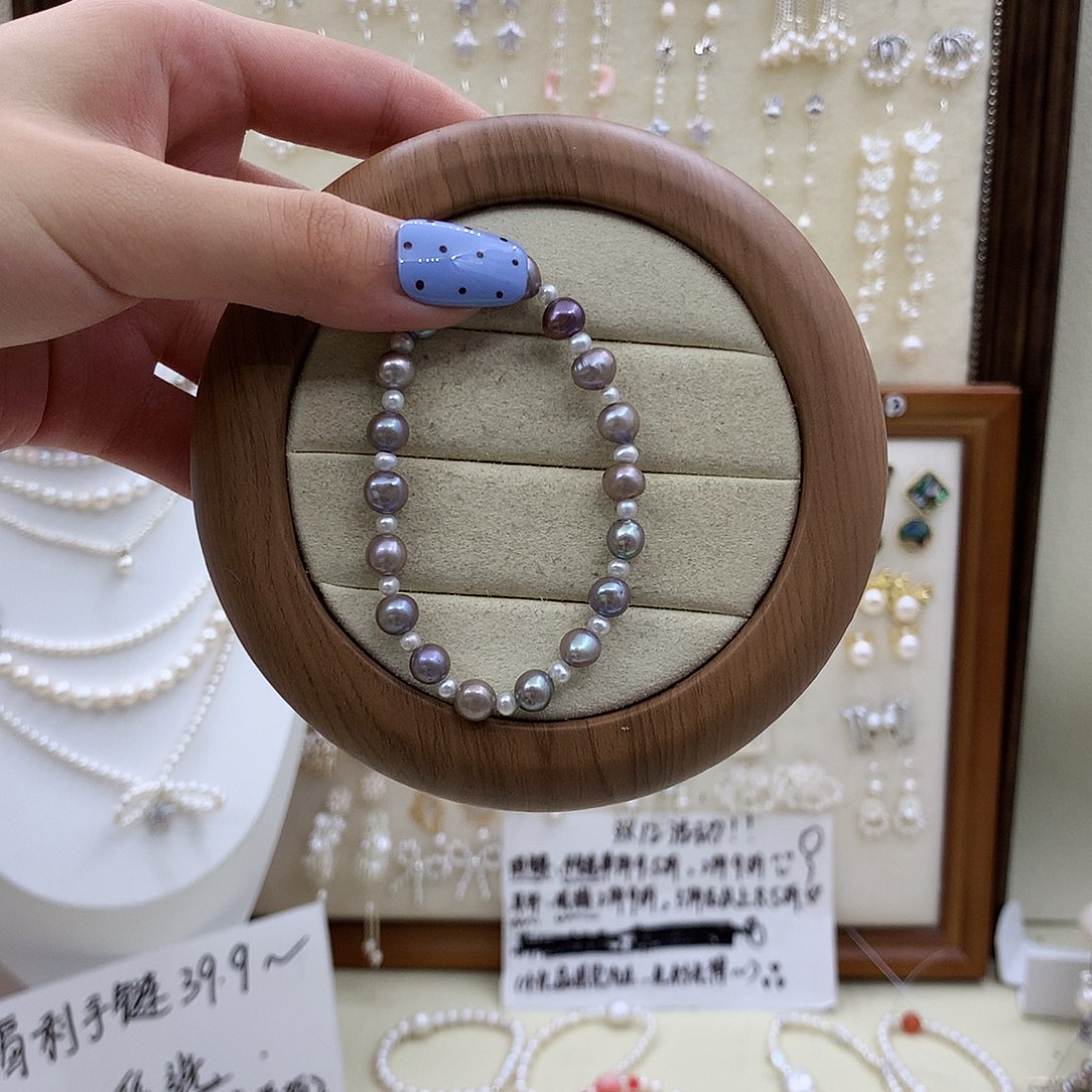 银S925镶嵌淡水珍珠耳饰