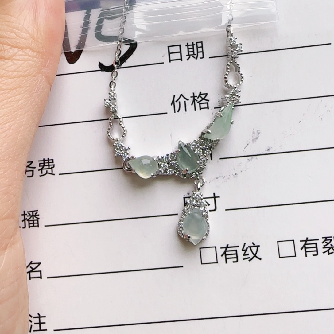 银S925镶嵌手链翡翠