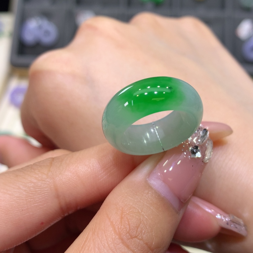 【闪购商品】翡翠戒指未镶嵌9.10号聚宝盆