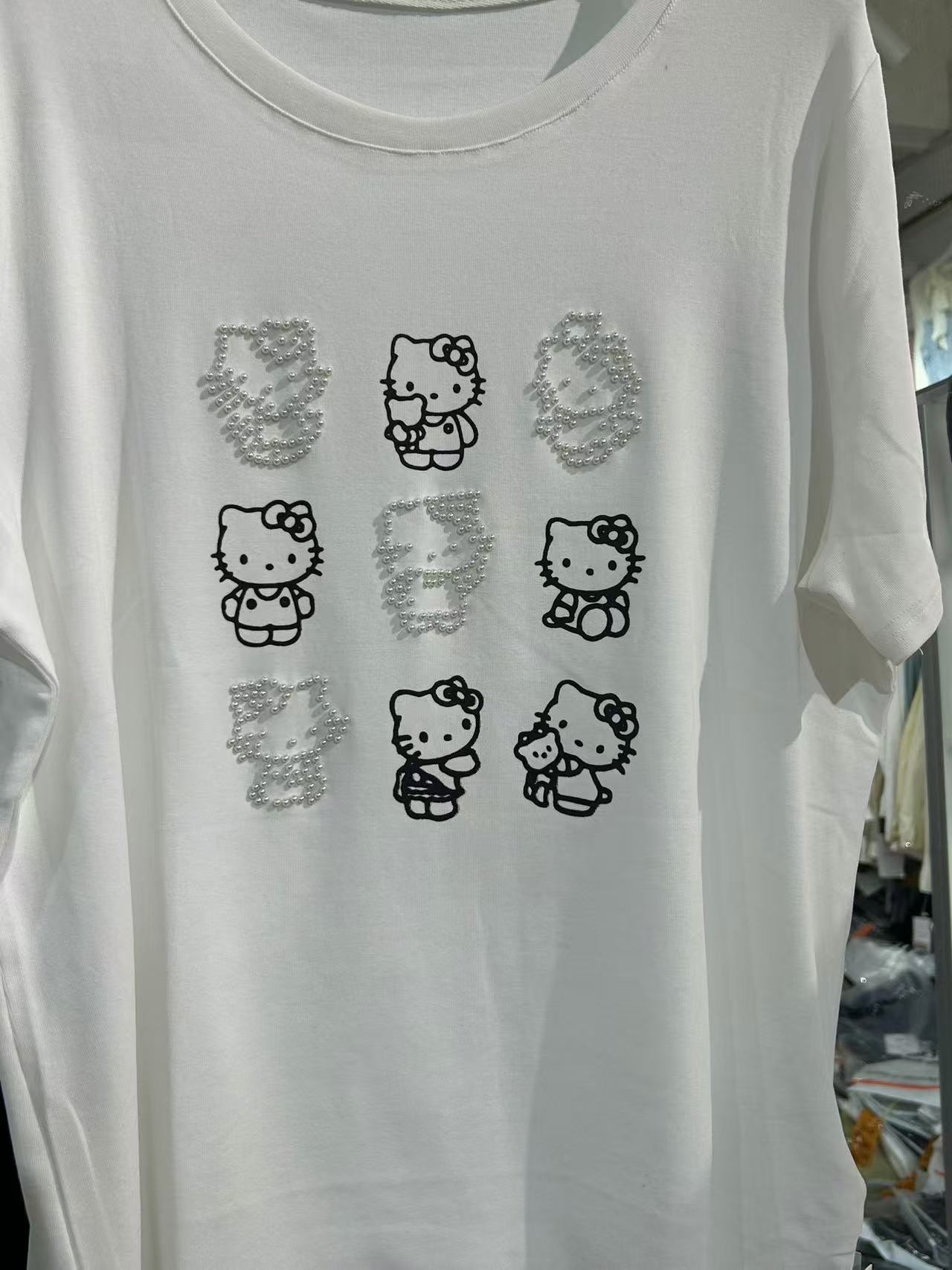 时尚卡通圆领短袖夏季新款女装显瘦上衣2585