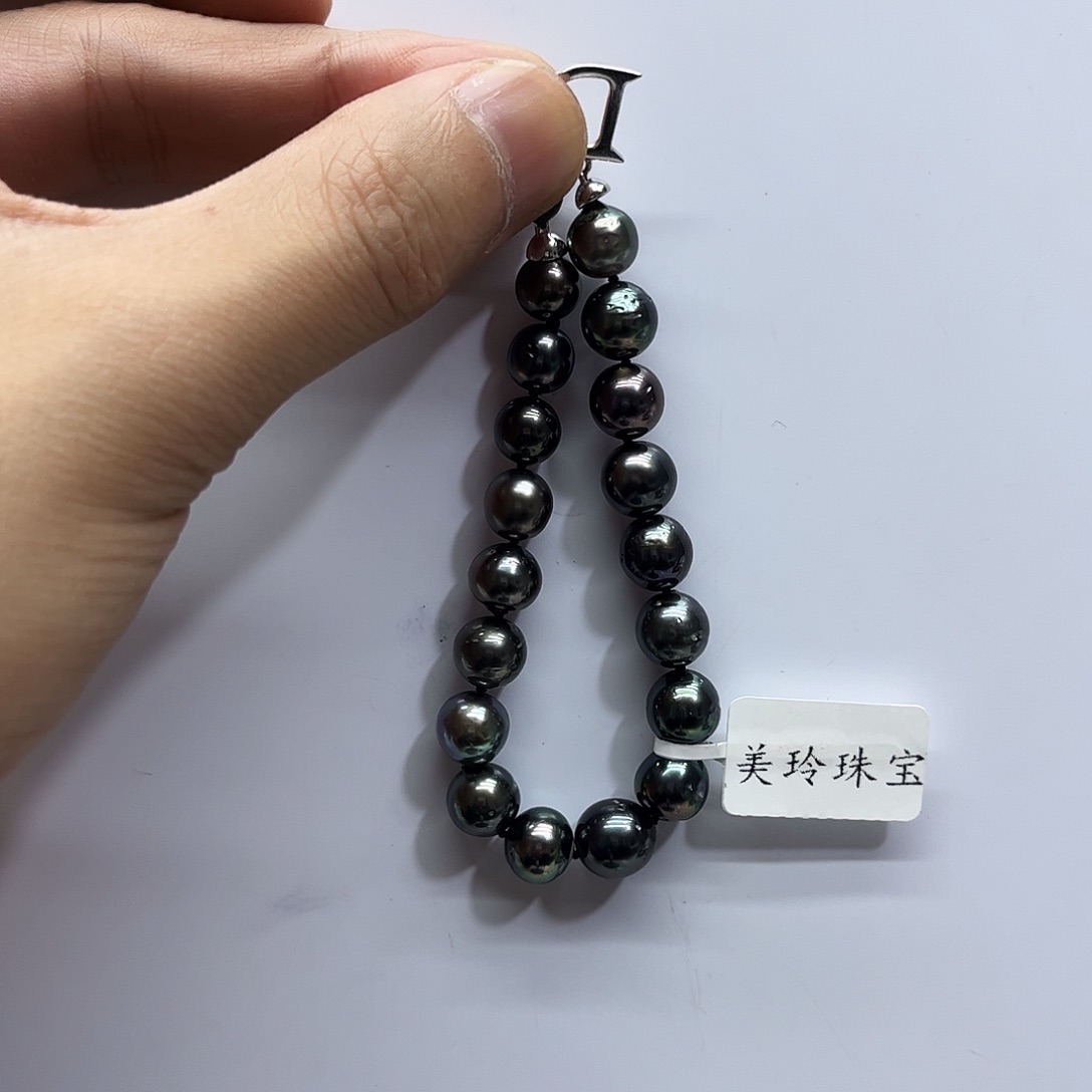 海水珍珠手绳银S925镶嵌