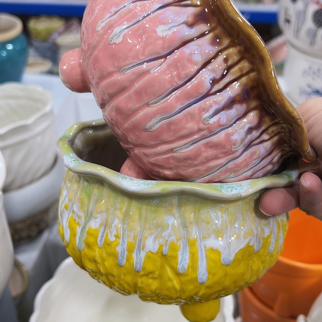 外贸尾单陶瓷花盆凑10米包邮