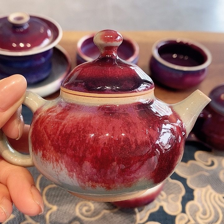 摆件布*尘小容天钧窑单壶