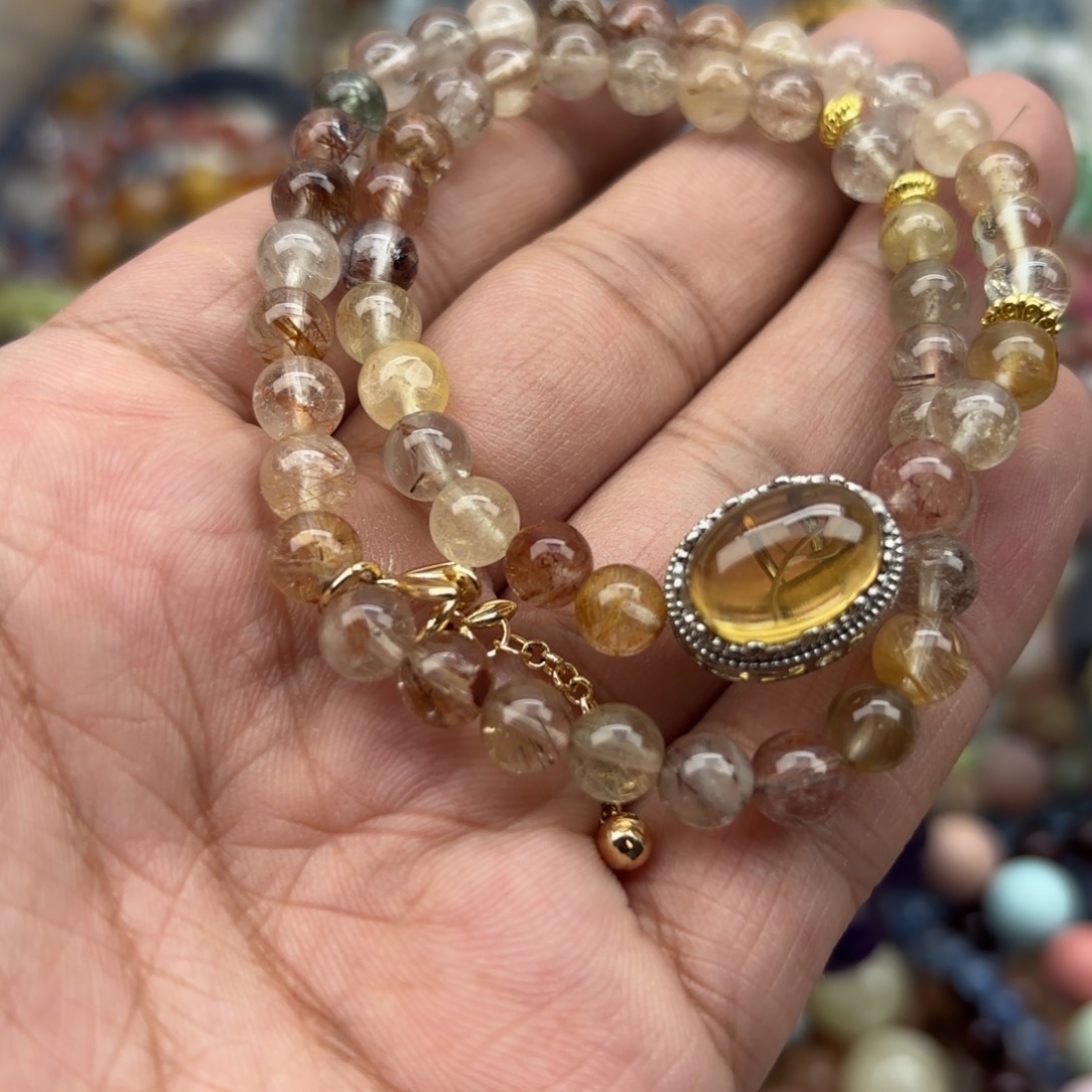 水晶银S925镶嵌手链