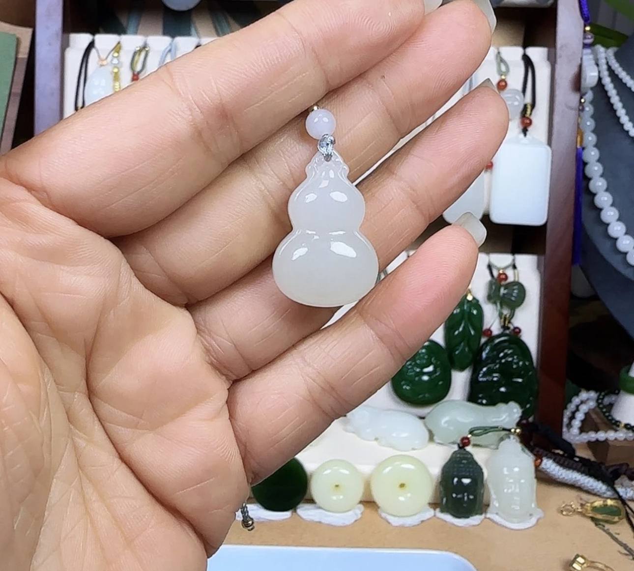 和田玉宝葫芦吊坠风吹补拍专拍
