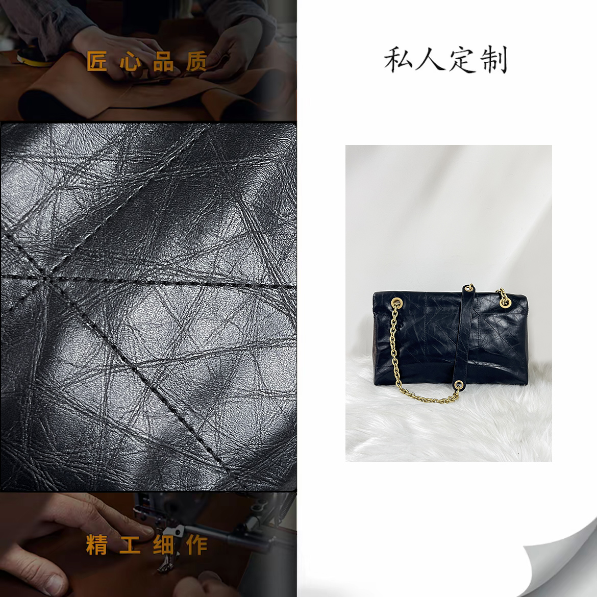 【B34黑色】2025新款高级轻奢单肩斜挎女包