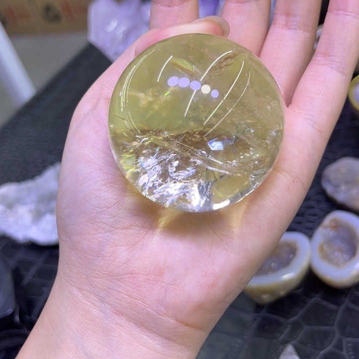 未镶嵌发饰水晶爆彩黄球