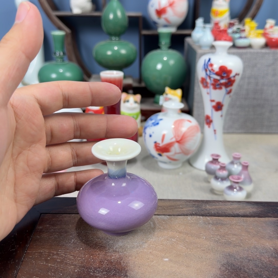 陶瓷手工小花器摆件
