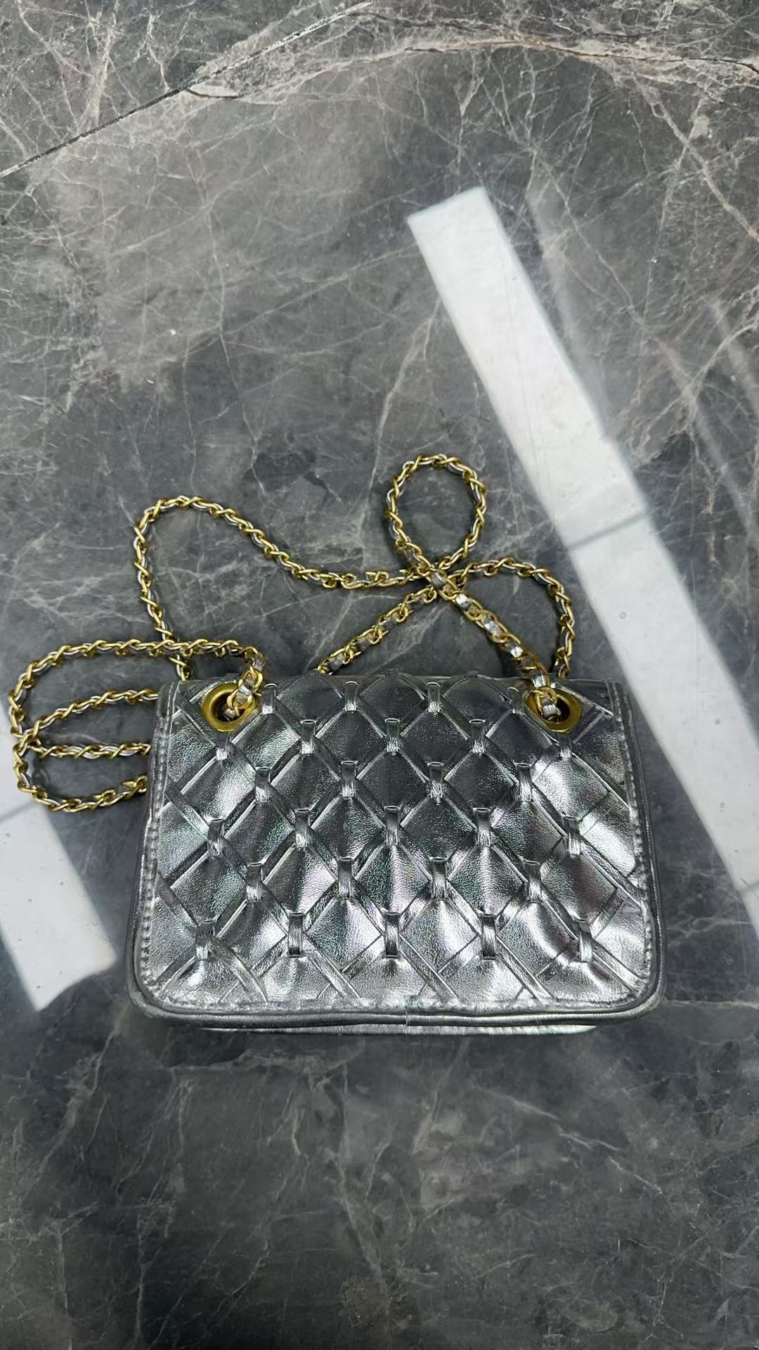 2025新款女包时尚新款包包编织银色