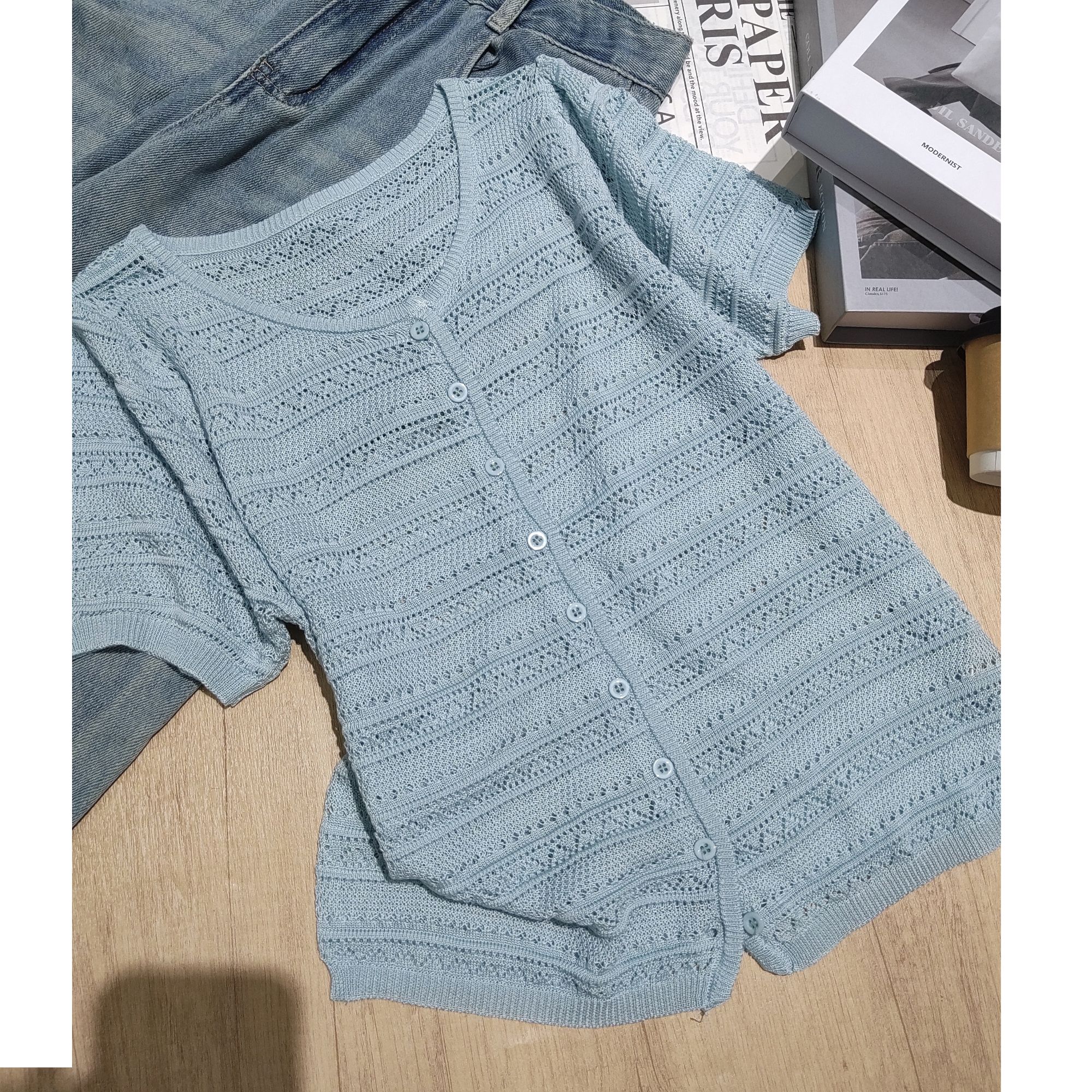 小清瓜女装严选新款百搭秀出我的夏日户外穿搭休闲针织衫SSY271