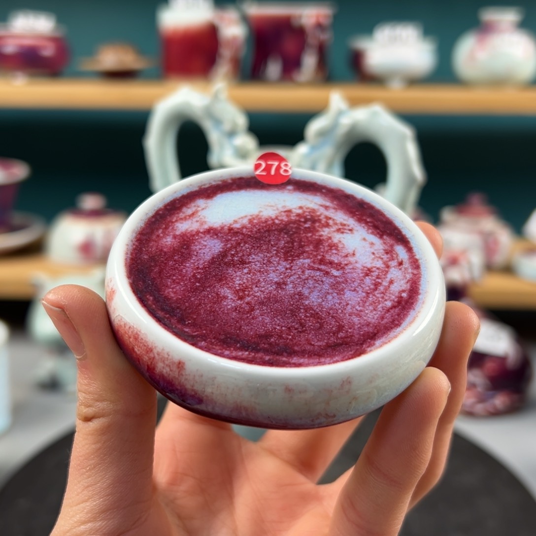 瓷片全品无暇杯垫玉石釉纯手工