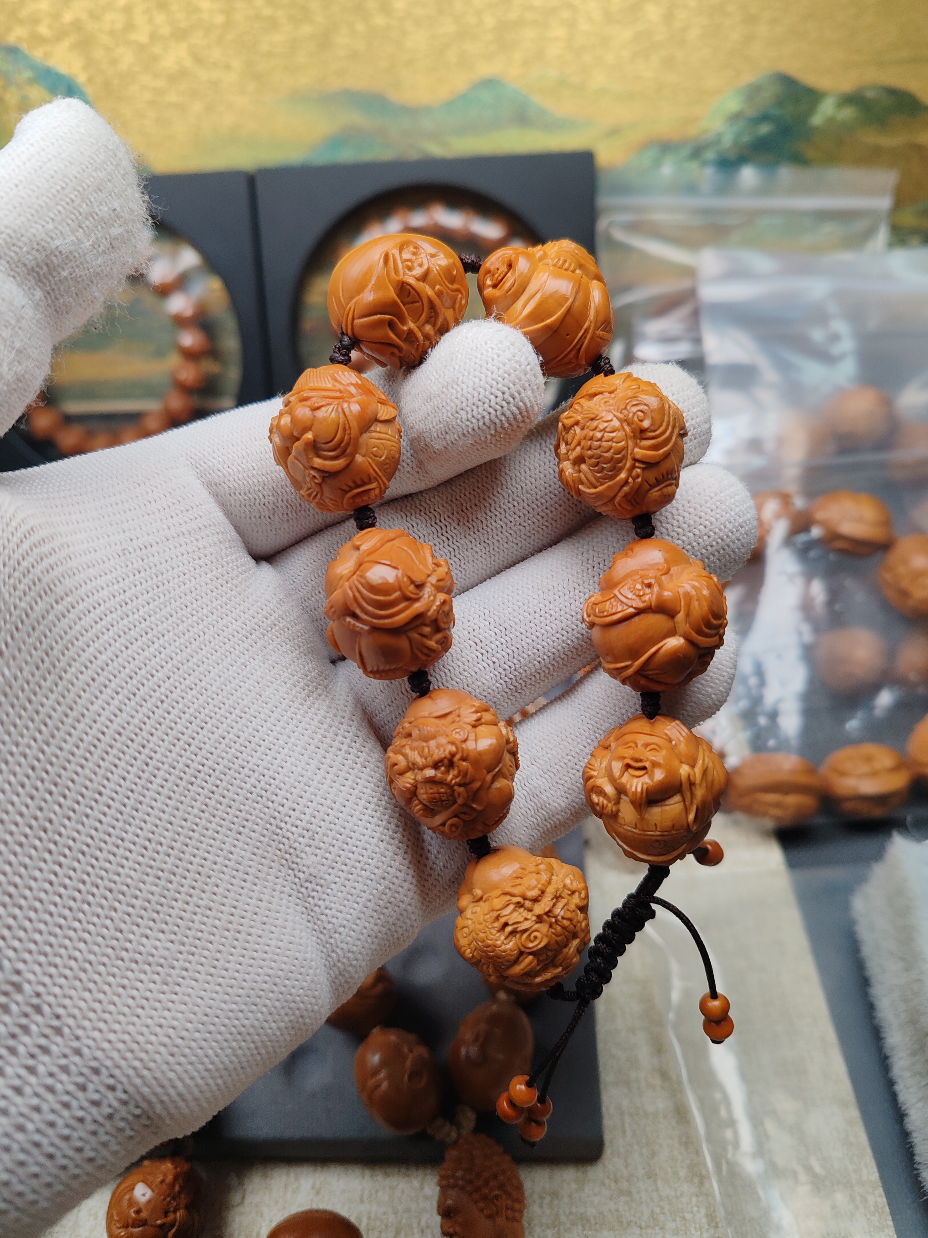 橄榄核雕財弥豆子