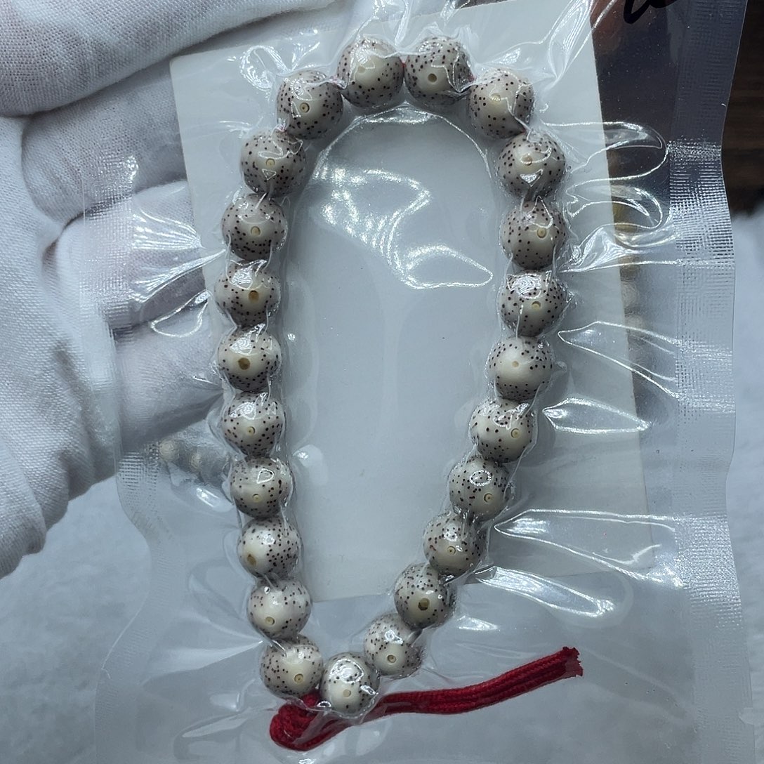 星月菩提手串原生态石玉灰冰10圆月朗星稀手持