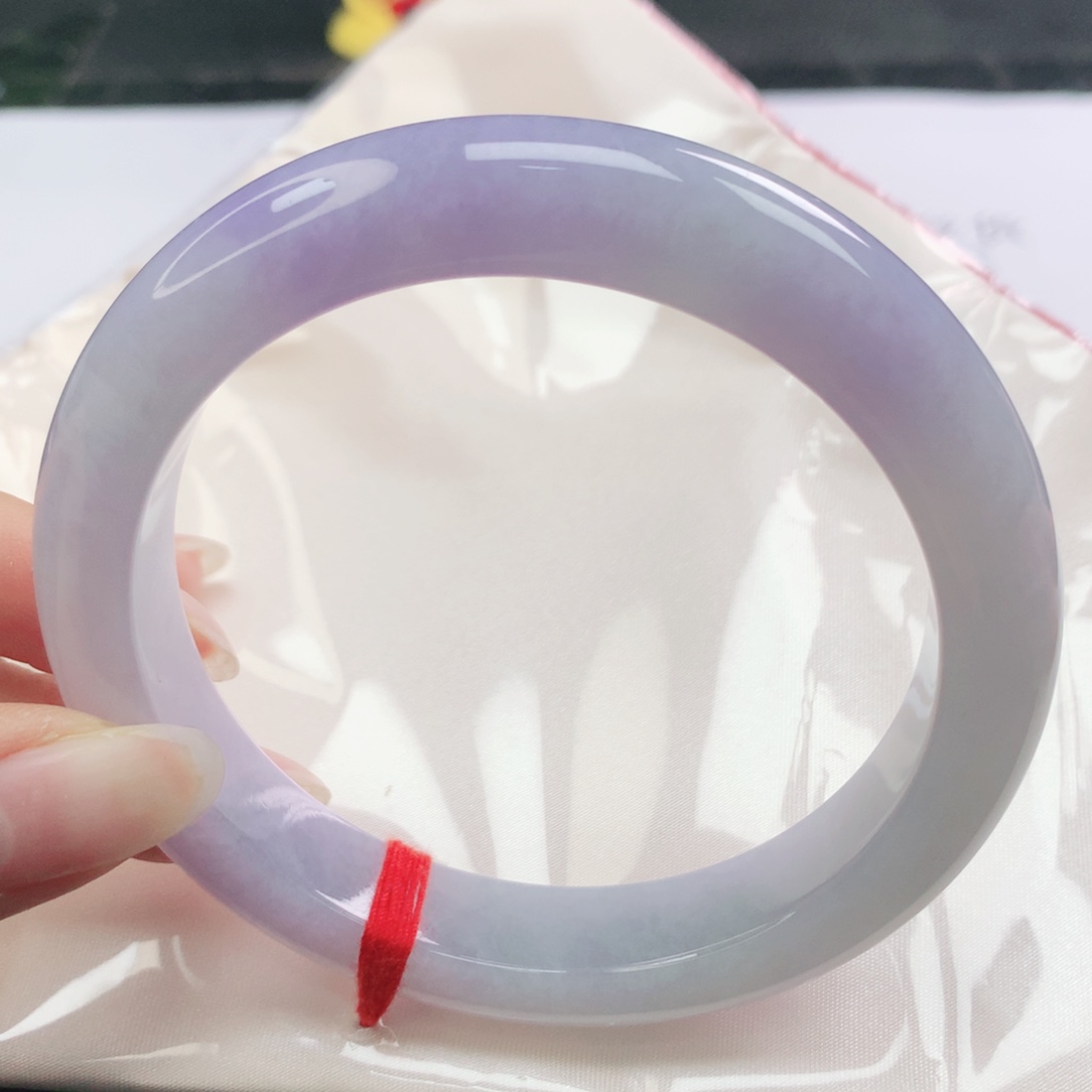 翡翠未镶嵌手镯翡翠62.8紫罗兰正圈