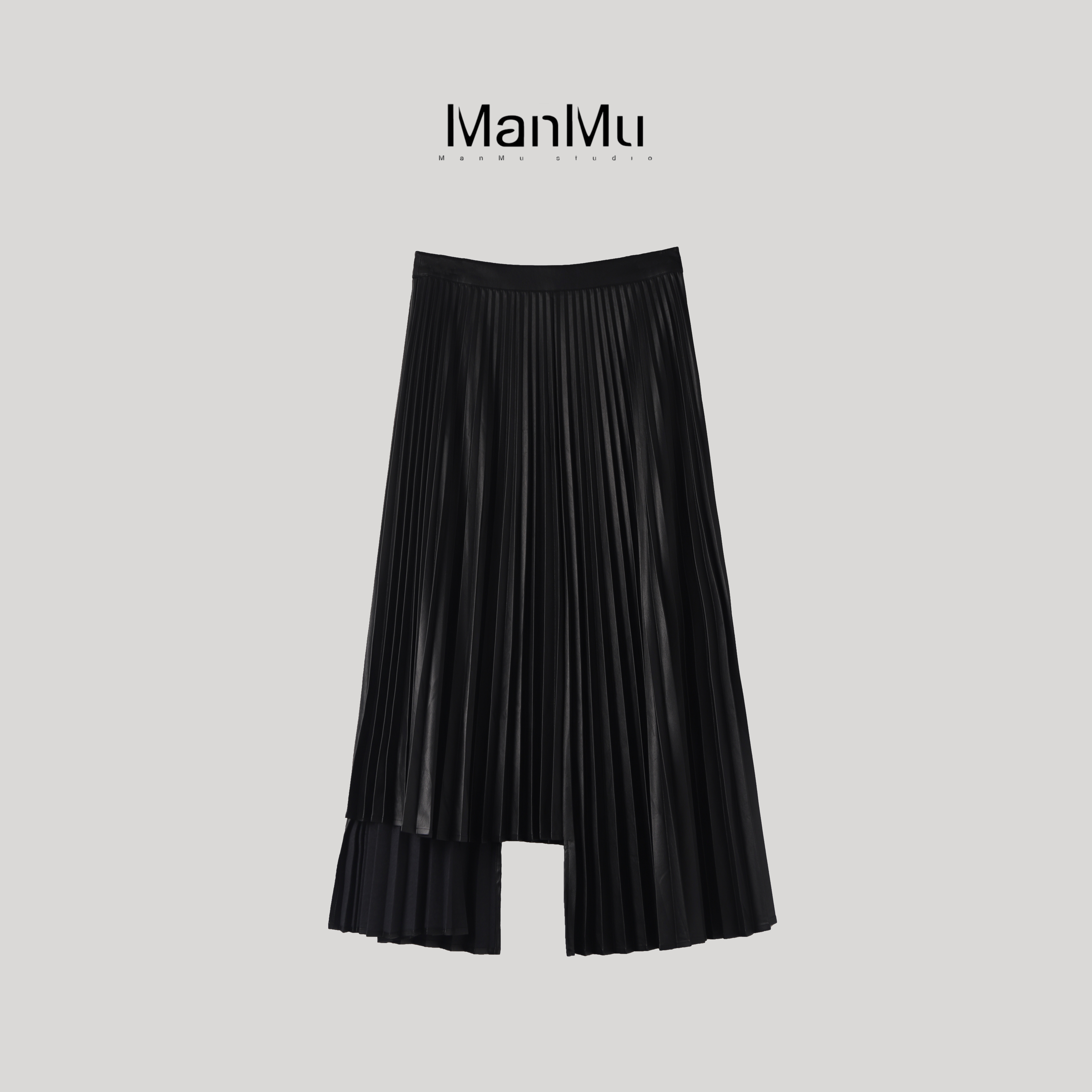满目ManMu 【张琪专属】老钱风时尚显瘦百搭休闲半裙350144