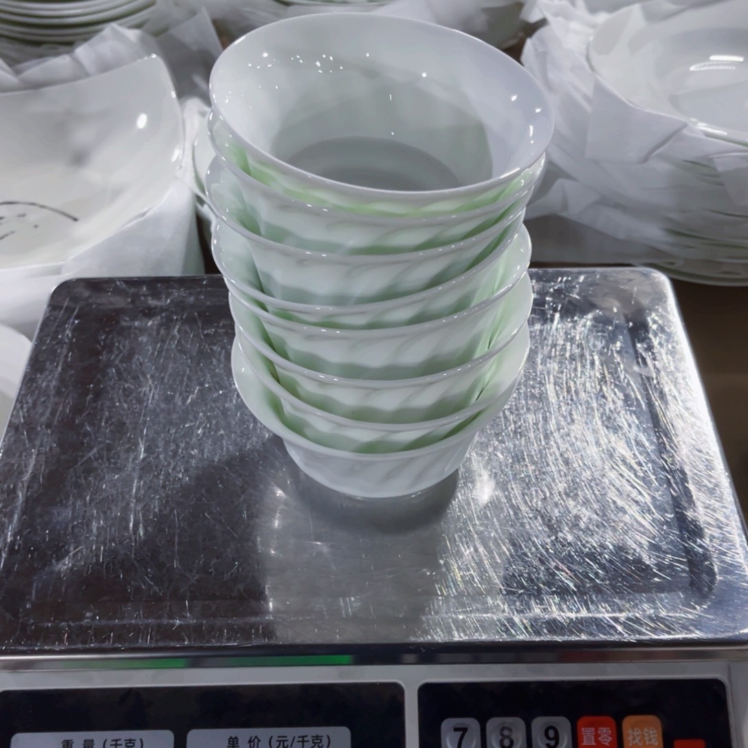 新骨瓷纯白外螺纹8个