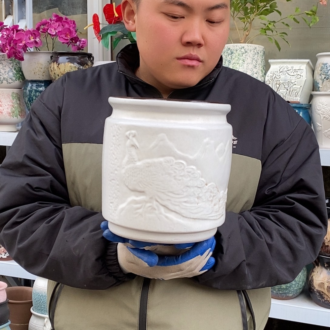 花盆紫砂口20高20瑕疵瑕疵