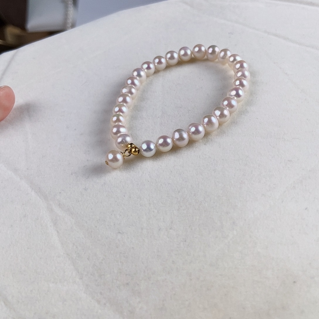 淡水珍珠手绳银S925镶嵌