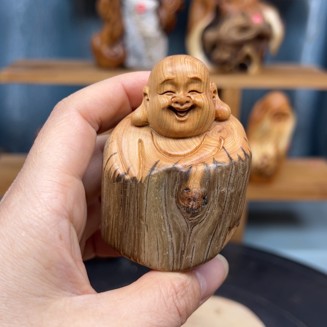 木崖柏木摆件手把件