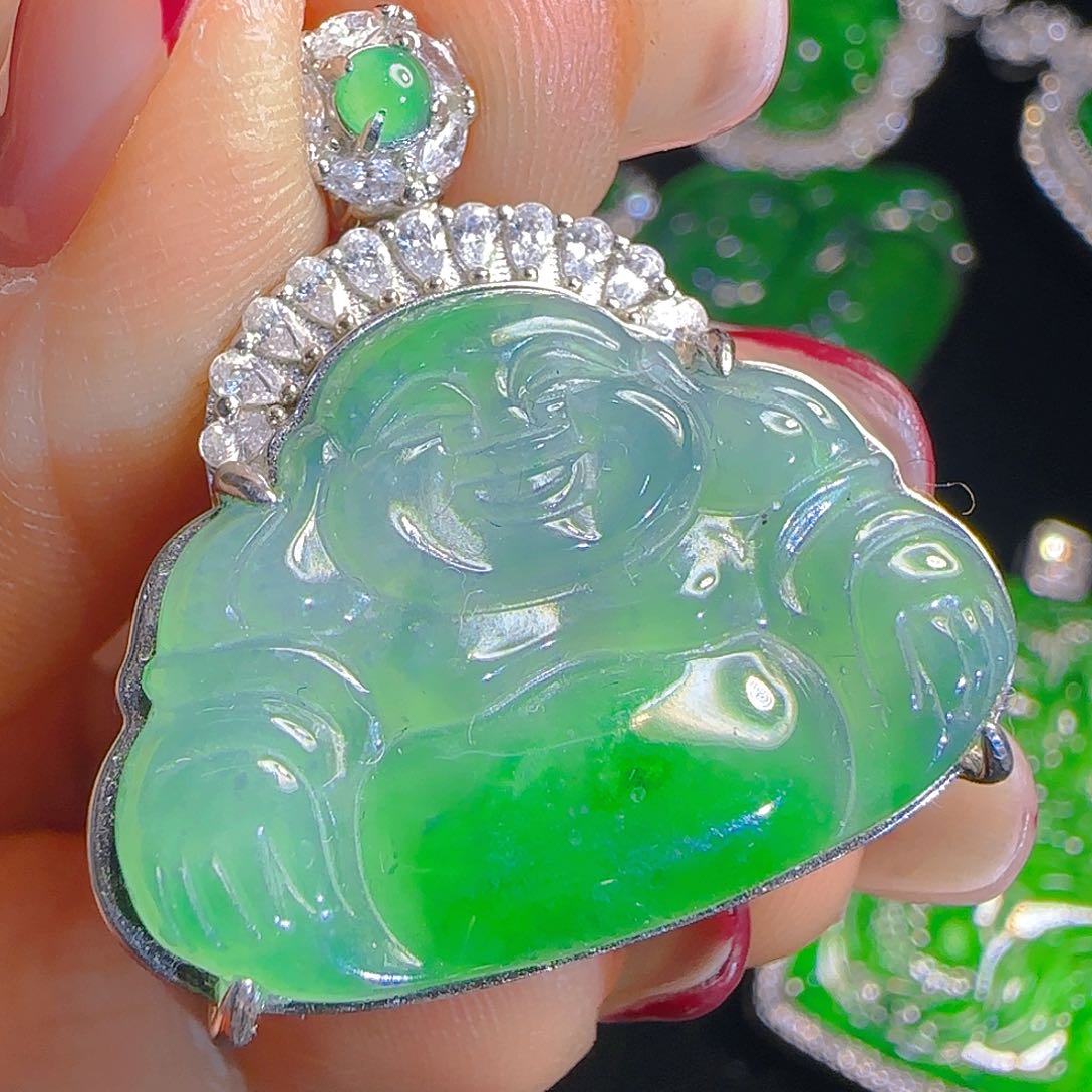 翡翠吊坠(赠链)银S925镶嵌