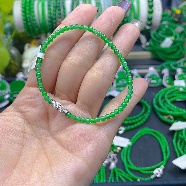 未镶嵌手链翡翠圆珠手链3