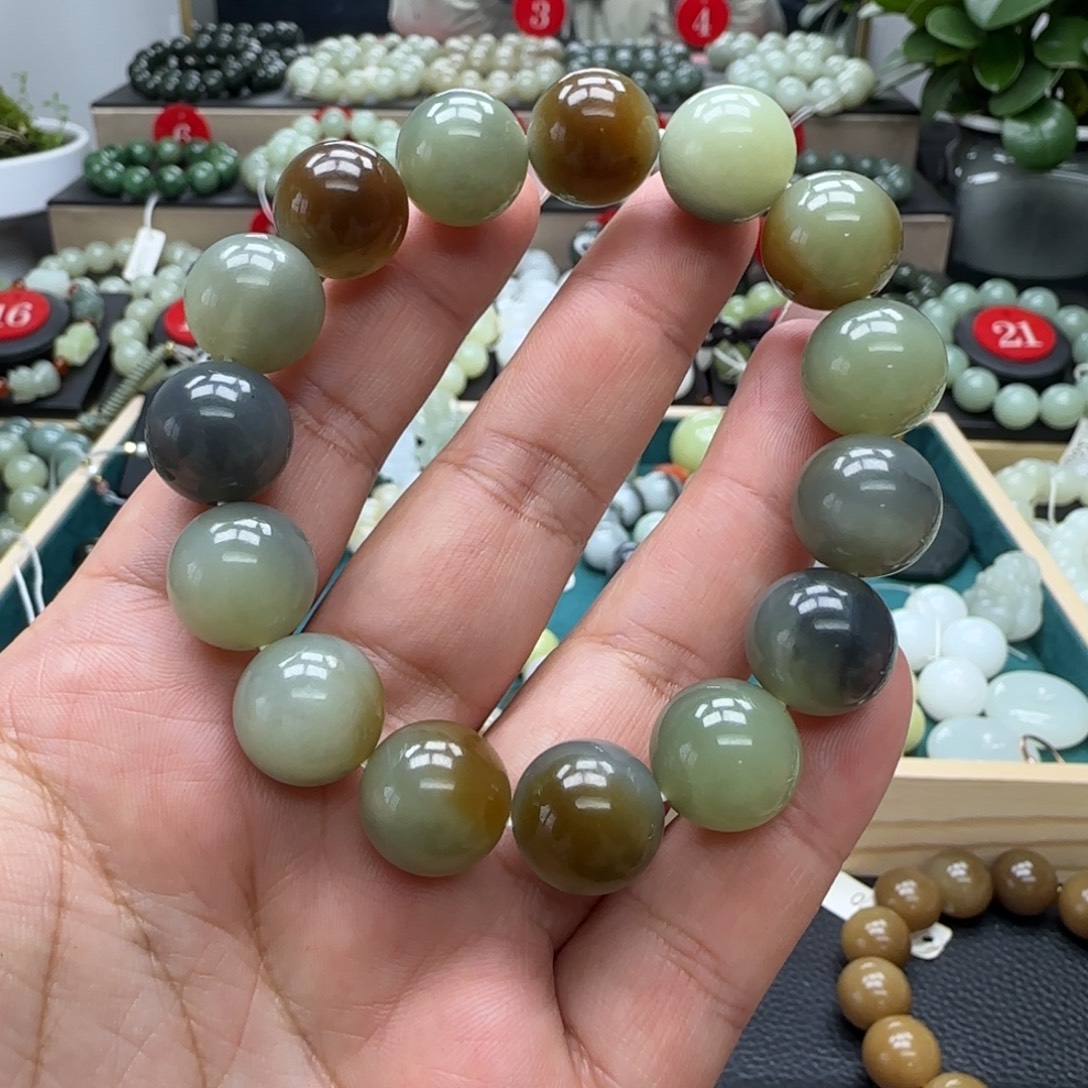 和田玉未镶嵌手链14