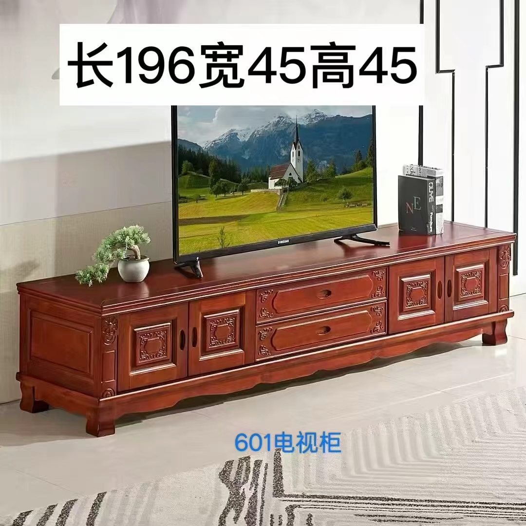 【工厂直销】香樟木实木电视柜加高仿古雕花家用大小户型整装储物