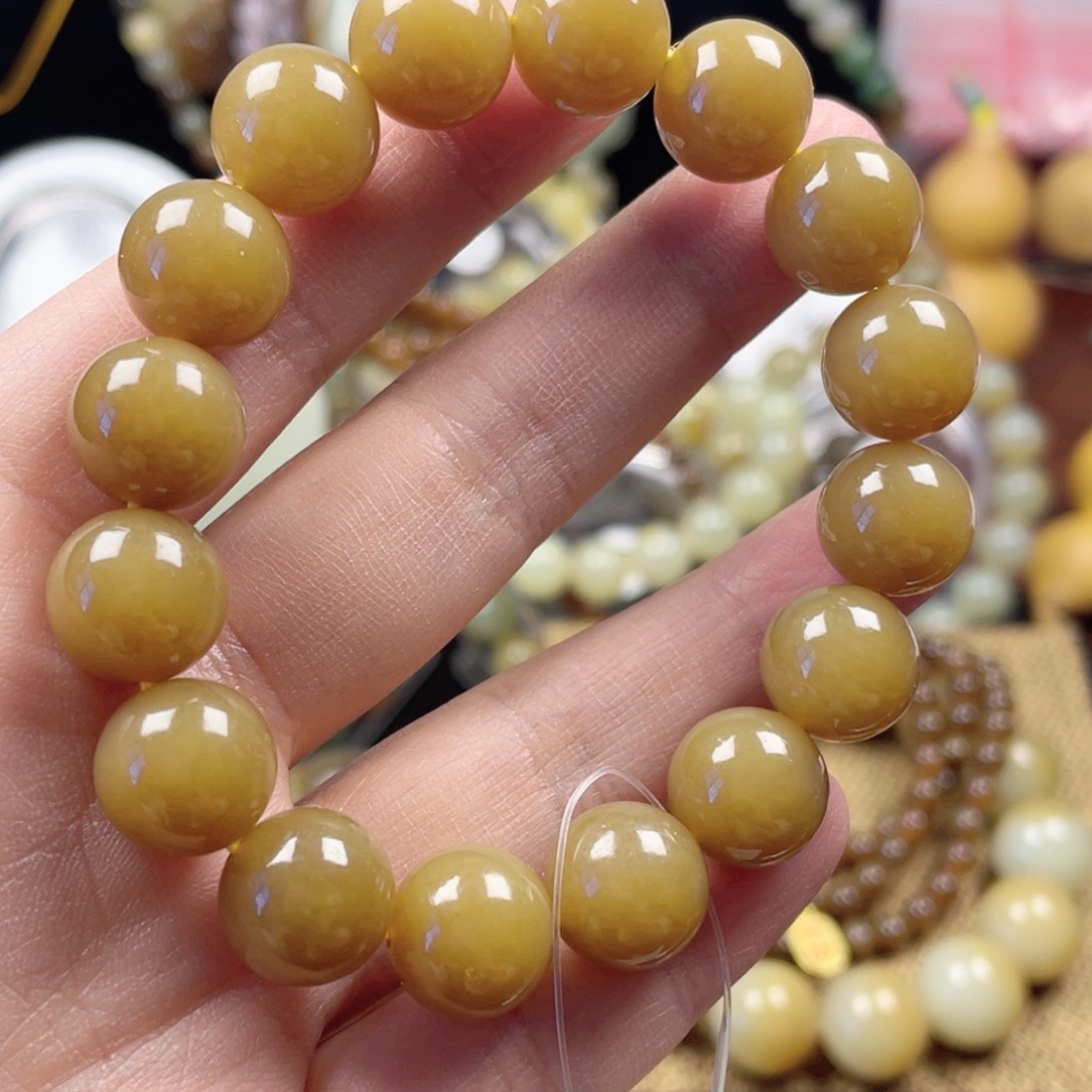 和田玉（糖玉）手链未镶嵌行**康