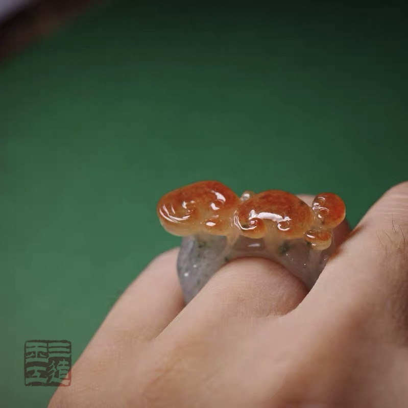 【十三的玉】翡翠福寿如意·灵芝戒指·吊坠