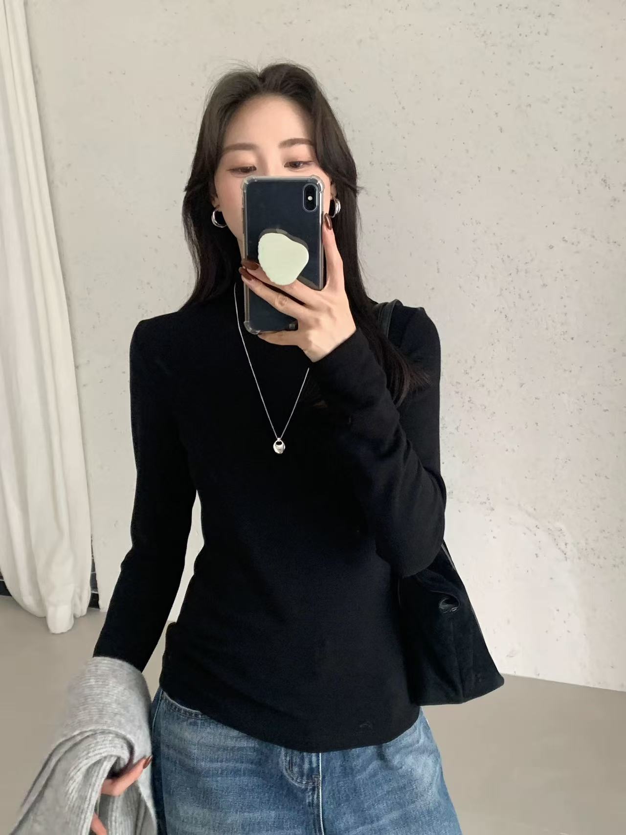 诗诗同款！加绒加厚！秋冬高领长袖T恤修身内搭磨毛打底衫上衣