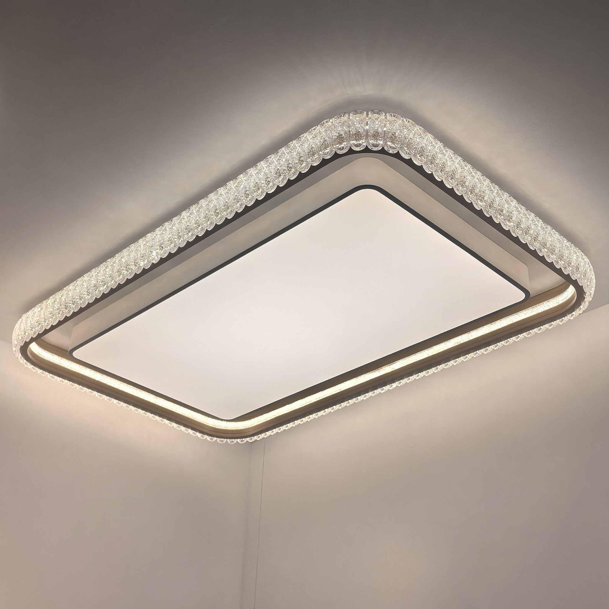 高端大气客厅吊灯现代轻奢圈圈灯高级感圆形餐厅大厅吸顶主灯