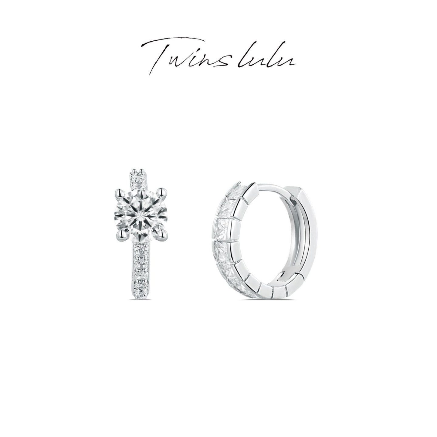 TWINS LULU出游秋上新ins简约时尚气质AB款不对称圈圈耳环TSL868