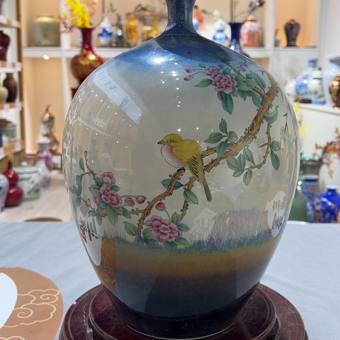 陶摆件35cm富贵吉祥枣瓶