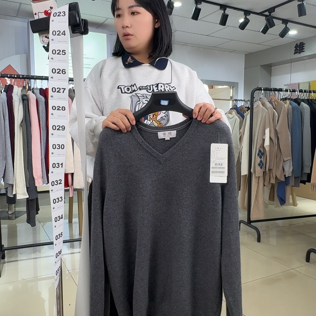 山羊绒纯羊绒保暖加厚男衫XL码170斤内021