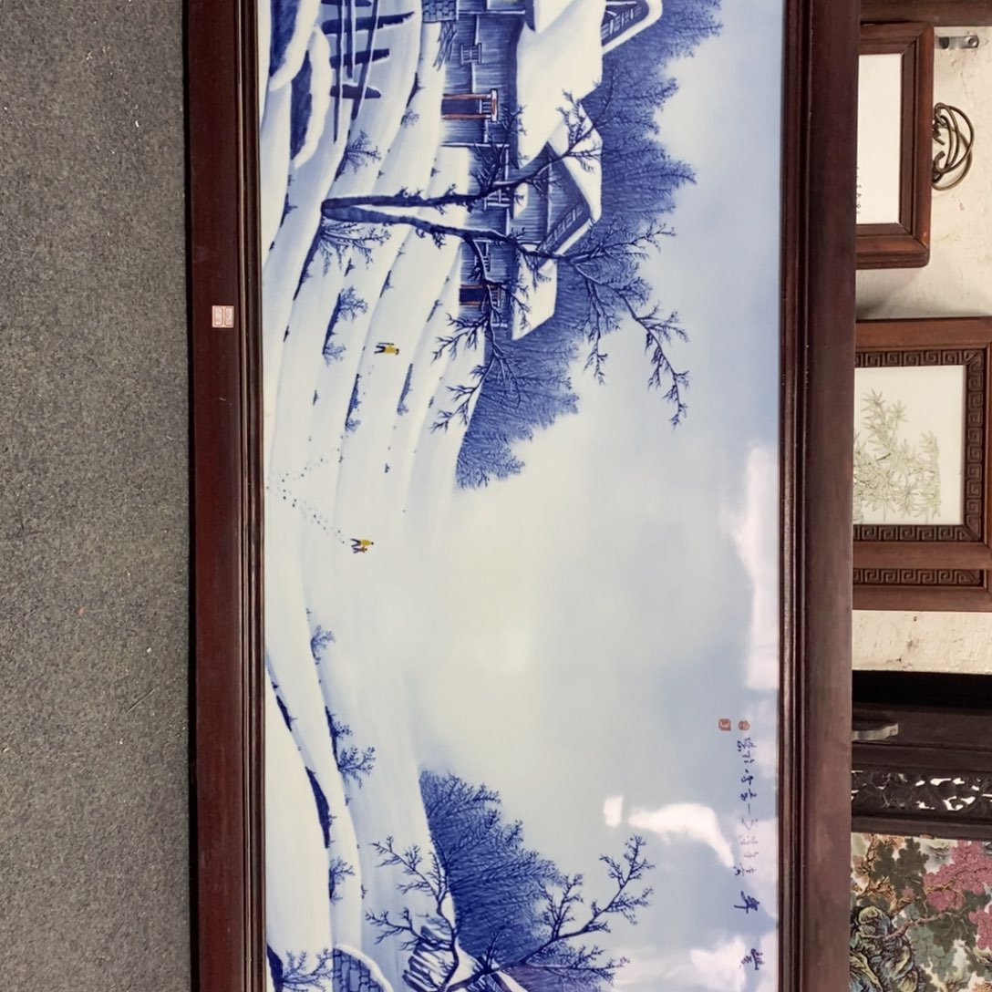 瓷片185*73 景德镇瓷板画柴窑烧制