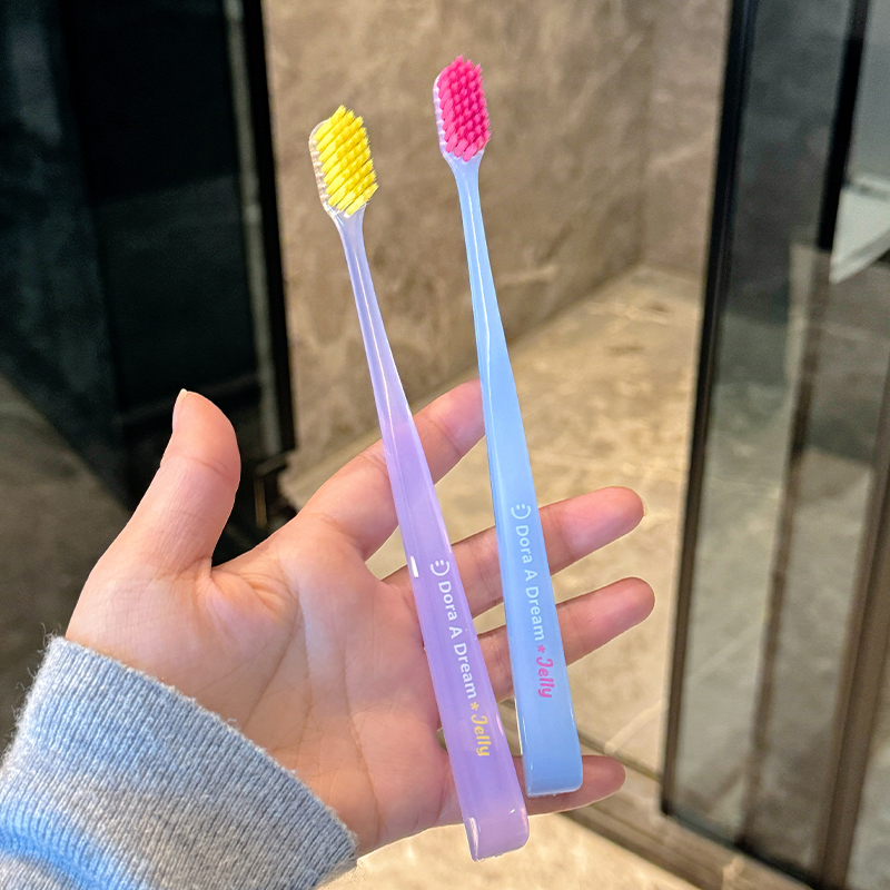 DoraADream朵拉的梦渠道布丁牙刷成人硬软毛敏感护龈牙刷5支装
