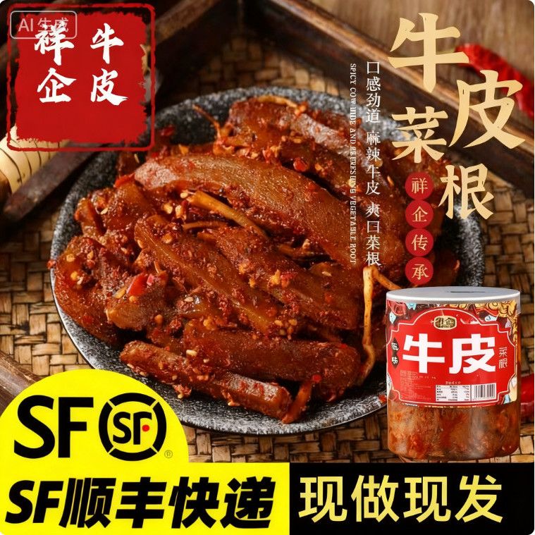 祥企佤味麻辣牛皮菜根 包邮正宗韭菜根苤菜根 签收24小时售后保障