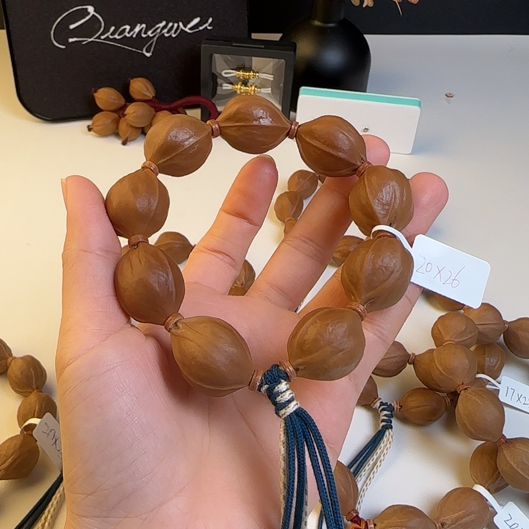 长***快橄榄核手串梅林铁核20×26