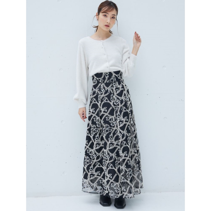 【Montendre】 夏季新款 M 重工提花设计感显瘦优雅半身裙