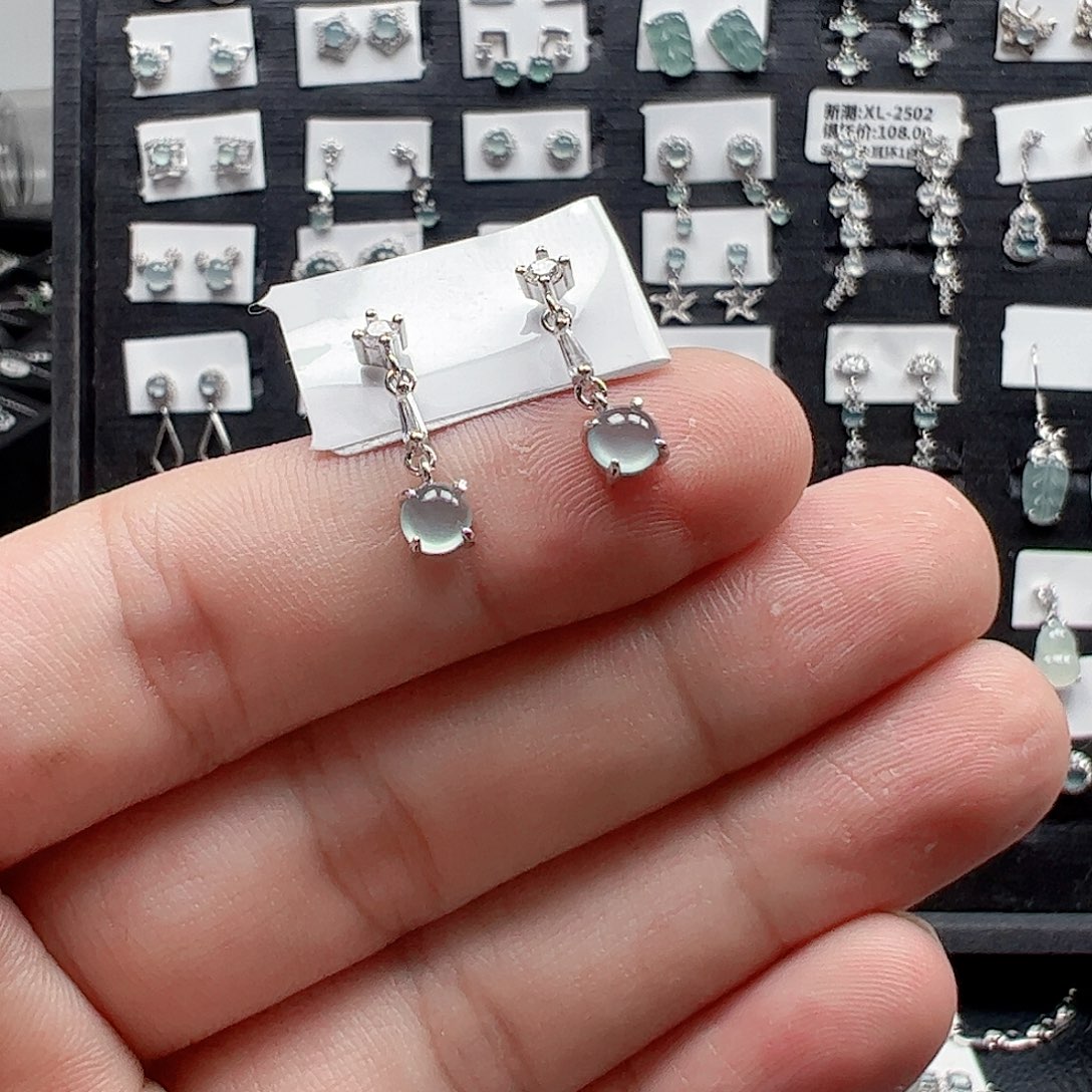 银S925镶嵌手链翡翠天然翡翠