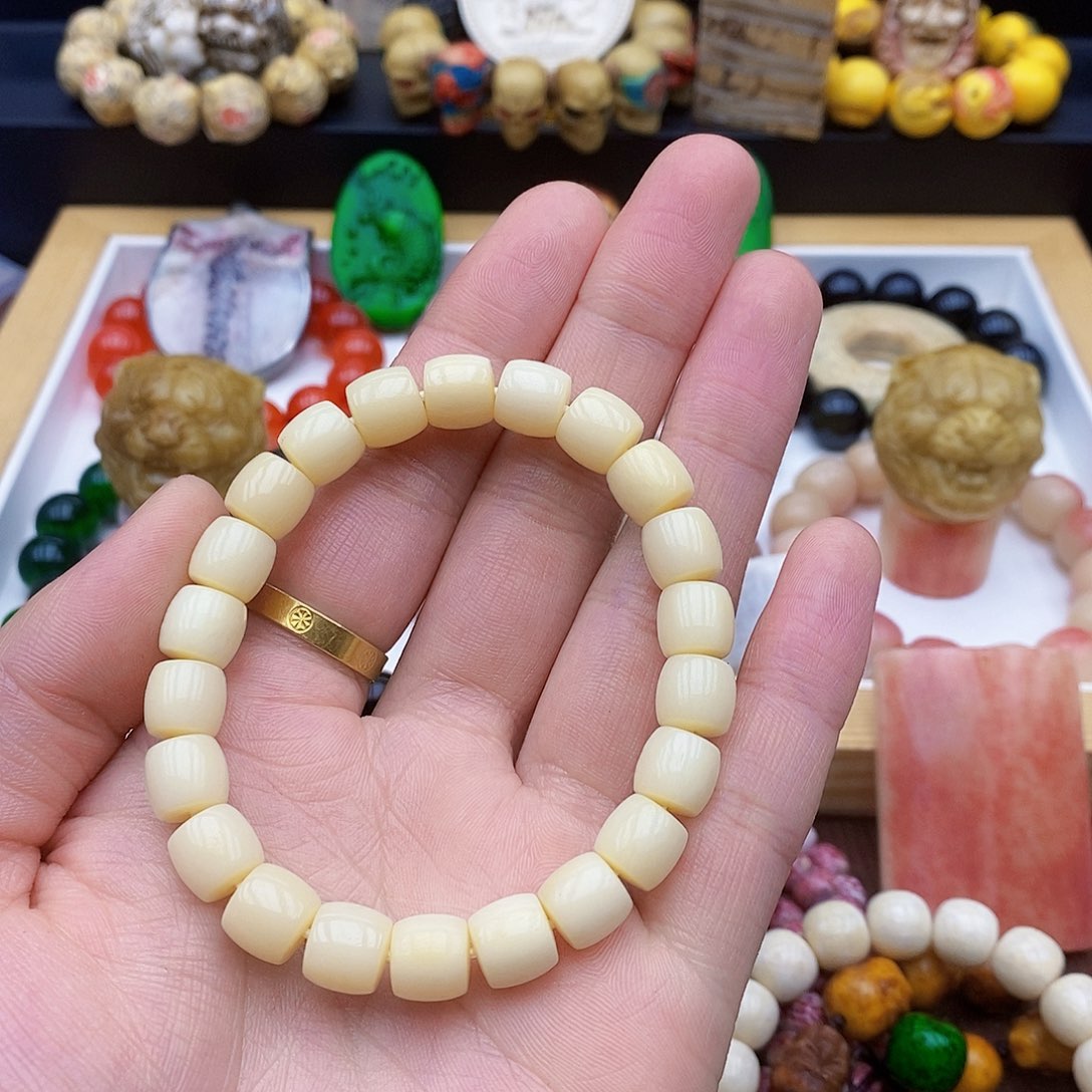 驼骨手串/手链10×9驼骨鸡油黄